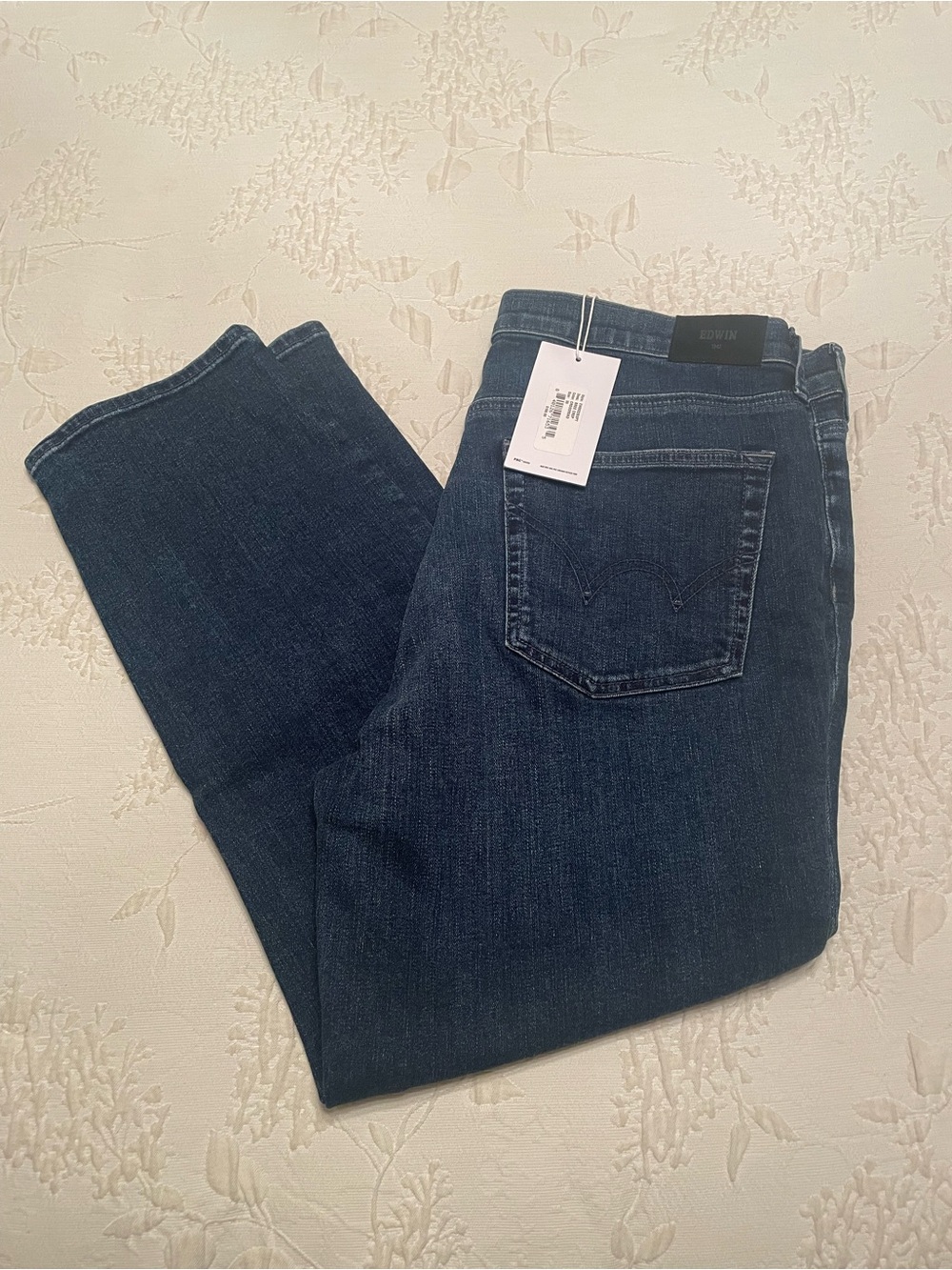 Edwin Women's Straight Jeans in Dark Blue Denim